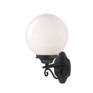 Matte Black Round Acrylic Globe Wall Sconce