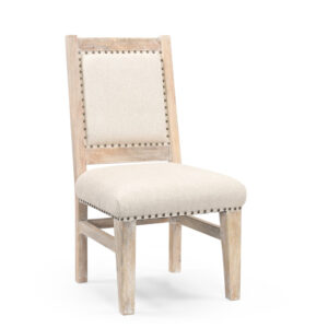 20" Beige Fabric Side Chair