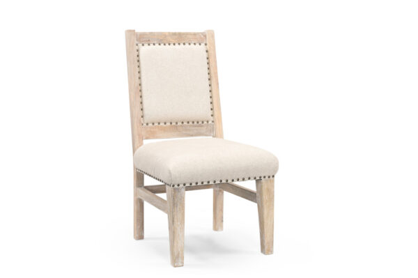 20" Beige Fabric Side Chair